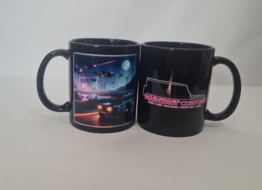 Wild Coast Customs coffee mugs for the ladies with pink trim single unit each