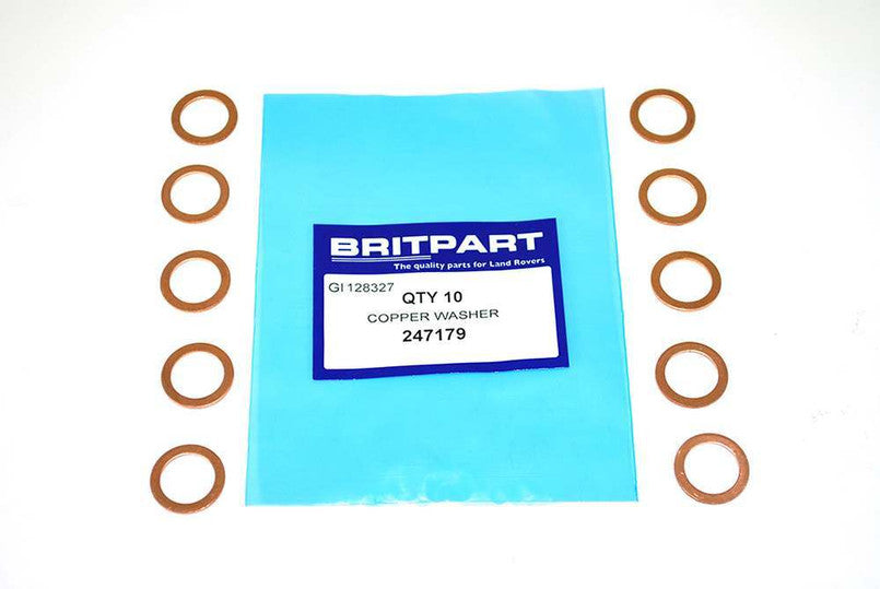 247179 - Lower Copper Washer for Injector on Land Rover Defender - each